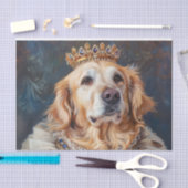 Golden Retriever Dog Art verkleidet als Royalty Seidenpapier (Handwerk)