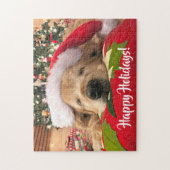 Golden Retriever Dog Asleep Under Tree Puzzle (Vertikal)