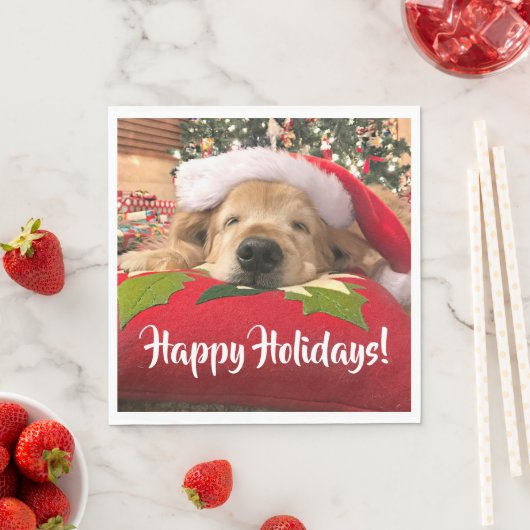 Golden Retriever Dog Asleep Under Tree Serviette (Beispiel)