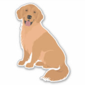 Golden Retriever Dog Aufkleber (Vorderseite)