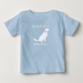Golden Retriever Dog Baby Dusche Blue Boy Baby T-shirt (Vorderseite)