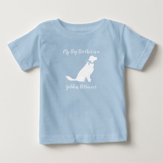 Golden Retriever Dog Baby Dusche Blue Boy Baby T-shirt (Vorderseite)