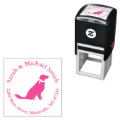 Golden Retriever Dog Baby Dusche Rosa Permastempel (Beispiel)