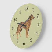 Golden Retriever Dog Breed Wall Clocks Große Wanduhr (Winkel)