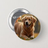Golden Retriever Dog Button (Vorne & Hinten)