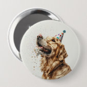 Golden Retriever Dog Button (Vorne & Hinten)