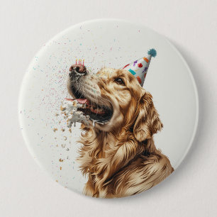 Golden Retriever Dog Button