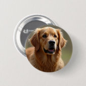 Golden Retriever Dog Button (Vorne & Hinten)