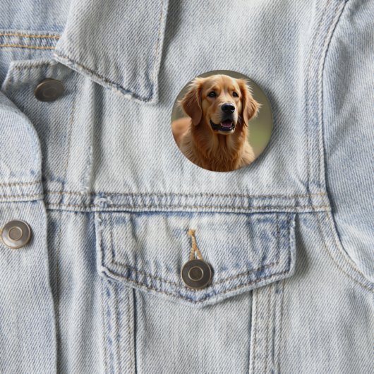 Golden Retriever Dog Button (Beispiel)
