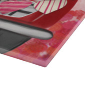 Golden Retriever Dog Car mit Herz Valentins Schneidebrett (Ecke)