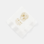 Golden Retriever Dog Cheert Custom Cocktail Serviette (Ecke)