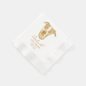 Golden Retriever Dog Chef Custom Cocktail Napkin Serviette (Ecke)