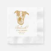 Golden Retriever Dog Chef Custom Cocktail Napkin Serviette (Vorderseite)