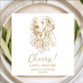 Golden Retriever Dog Chef Custom Cocktail Napkin Serviette
