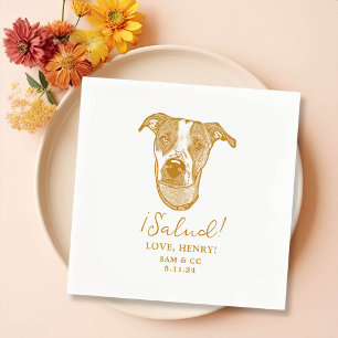 Golden Retriever Dog Chef Custom Cocktail Napkin Serviette