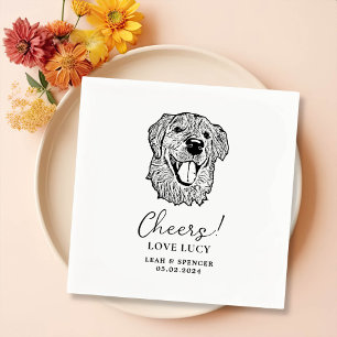 Golden Retriever Dog Chef Custom Cocktail Napkin Serviette