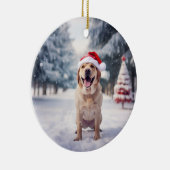 Golden Retriever Dog Christmas Keepake Keramik Ornament (Rechts)