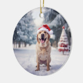 Golden Retriever Dog Christmas Keepake Keramik Ornament (Links)
