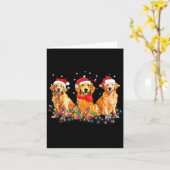 Golden Retriever Dog Christmas Lights Cute Matchin Karte (Gelbe Blume)