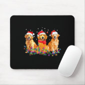 Golden Retriever Dog Christmas Lights Cute Matchin Mousepad (Mit Mouse)
