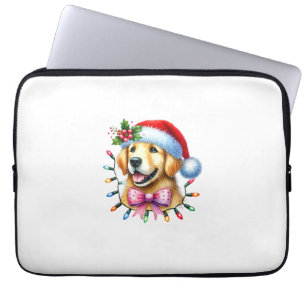 Golden Retriever Dog Coquette Bow Christmas Matchi Laptopschutzhülle
