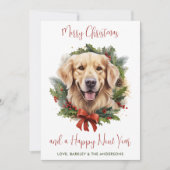 Golden Retriever Dog Custom Frohe Weihnachten (Vorderseite)