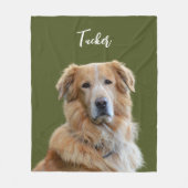 Golden Retriever Dog, Custom Photo and Name,Pet Fleecedecke (Vorderseite)