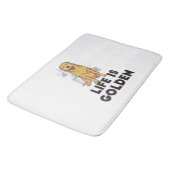 Golden Retriever Dog - Das Leben ist golden Badematte (Schrägansicht)