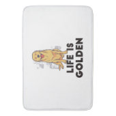 Golden Retriever Dog - Das Leben ist golden Badematte (Vorderseite Vertikal)