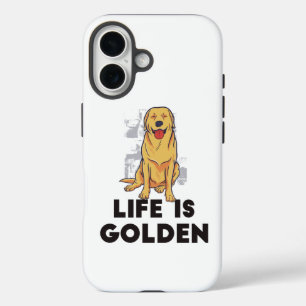 Golden Retriever Dog - Das Leben ist golden iPhone 16 Hülle
