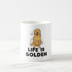 Golden Retriever Dog - Das Leben ist golden Kaffeetasse