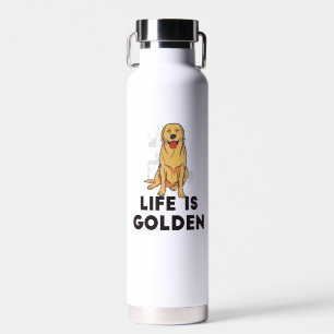 Golden Retriever Dog - Das Leben ist golden Trinkflasche
