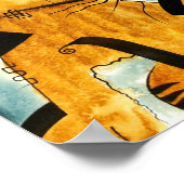 Golden Retriever dog dk_2005aug8i Poster (Ecke)