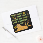 Golden Retriever Dog, Dog Lover, Quadratischer Aufkleber (Umschlag)