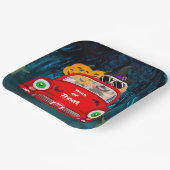 Golden Retriever Dog Driving Car Beängstigend Hall Pappteller (Gewinkelt)