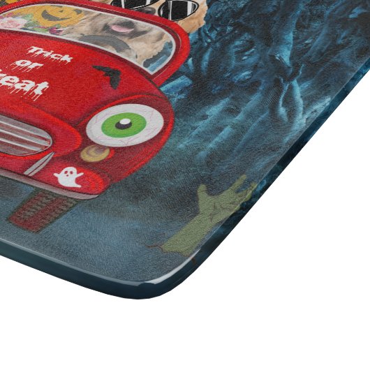 Golden Retriever Dog Driving Car Beängstigend Hall Schneidebrett (Ecke)