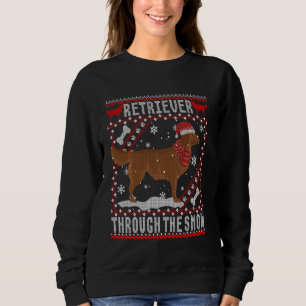 Golden Retriever Dog durch den schneebedeckten Pul Sweatshirt