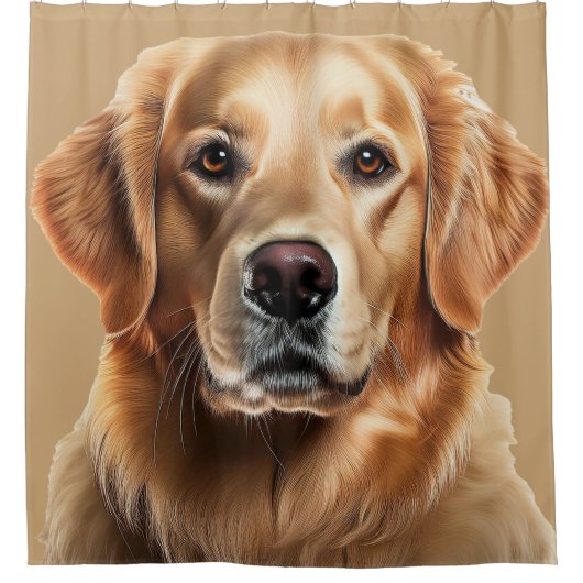 Golden Retriever Dog Duschvorhang (Vorderseite)
