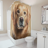 Golden Retriever Dog Duschvorhang (Beispiel)