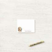 Golden Retriever Dog Einfach Modernes Personalisie Post-it Klebezettel (Auf Schreibtisch)