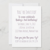 Golden Retriever Dog Einladung (Rückseite)