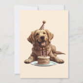 Golden Retriever Dog Einladung (Vorderseite)