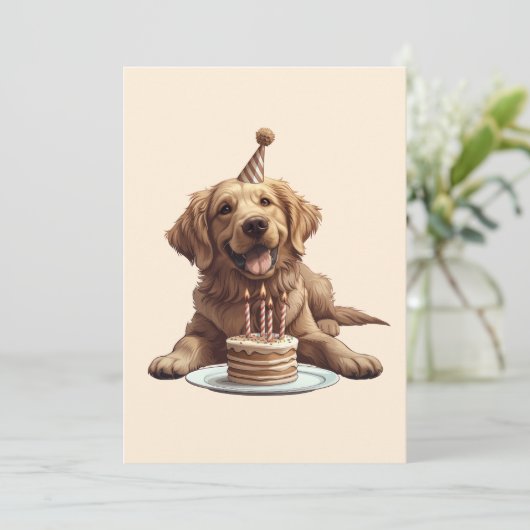 Golden Retriever Dog Einladung (Stehend Vorderseite)