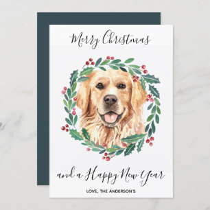Golden Retriever Dog Elegant Frohe Weihnachten