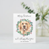 Golden Retriever Dog Elegant Frohe Weihnachten (Stehend Vorderseite)