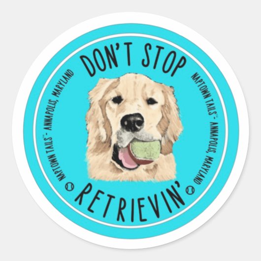 Golden Retriever Dog Envelope Label Sticker Siegel (Vorderseite)