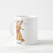Golden Retriever Dog Festive Christmas Kaffeetasse (Vorderseite Links)