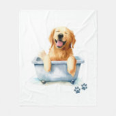 Golden Retriever Dog Fleecedecke (Vorderseite)