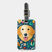 Golden Retriever Dog Gepäckmarke Gepäckanhänger (Vorderseite vertikal)