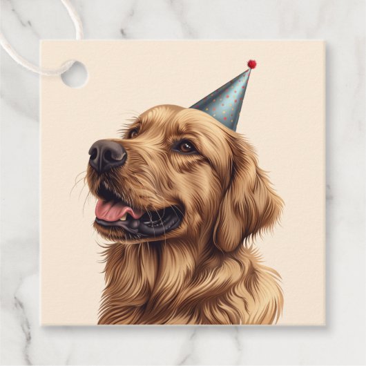 Golden Retriever Dog Geschenkanhänger (Vorderseite)